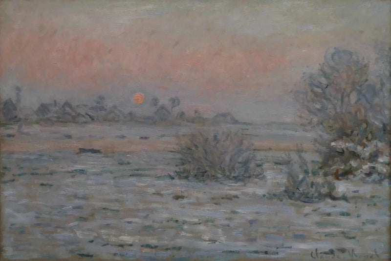 Zimowe słońce w Lavacourt - Claude Monet