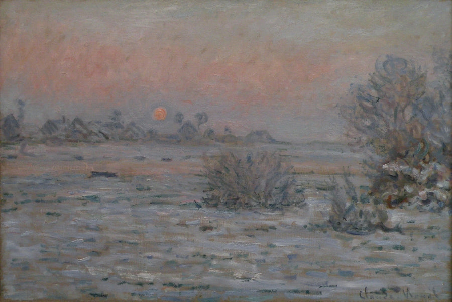 Zimowe słońce w Lavacourt W557 - Claude Monet