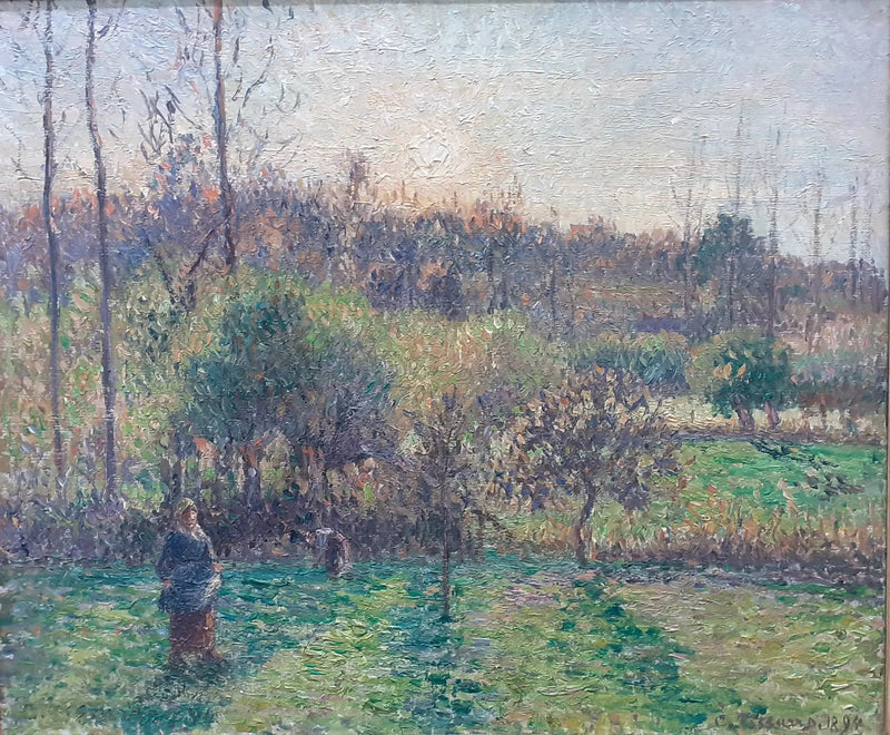 Wschód słońca w Eragny - Camille Pissarro
