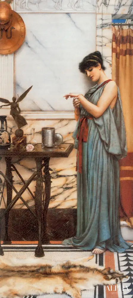 Son cadeau d'anniversaire - John William Godward - Reproductions de tableaux et peintures haut de gamme