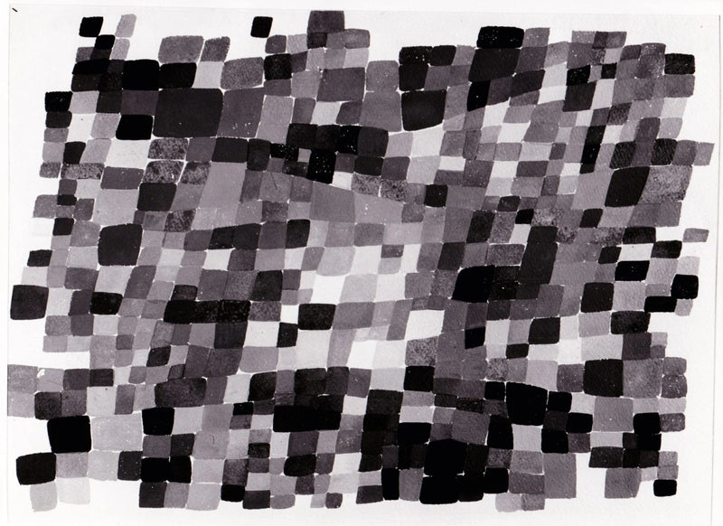 Composition en taches quadrangulaires, polychromes, denses - Sophie Taeuber-Arp