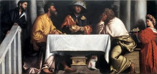 Kolacja w Emmaüs - Alessandro Bonvicino