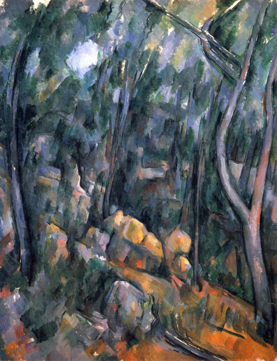Podszycie leśne przed jaskiniami nad Czarnym Zamkiem - Paul Cézanne
