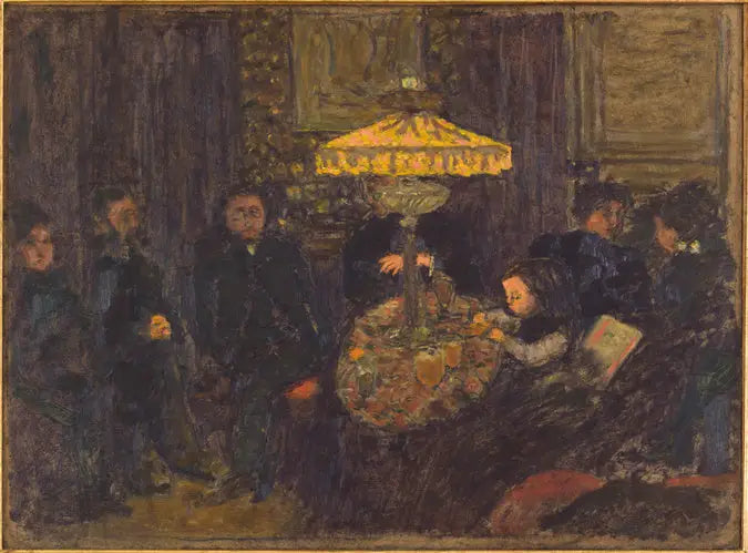 Pod lampą - Pierre Bonnard