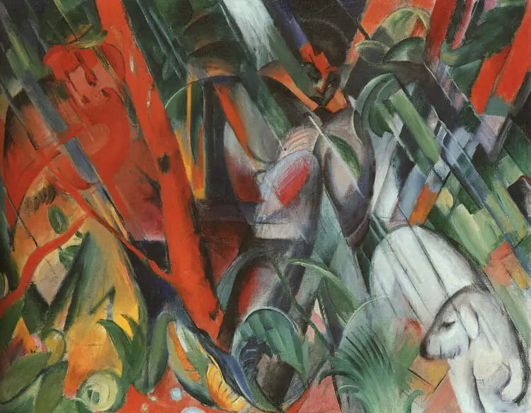 Pod deszczem - Franz Marc