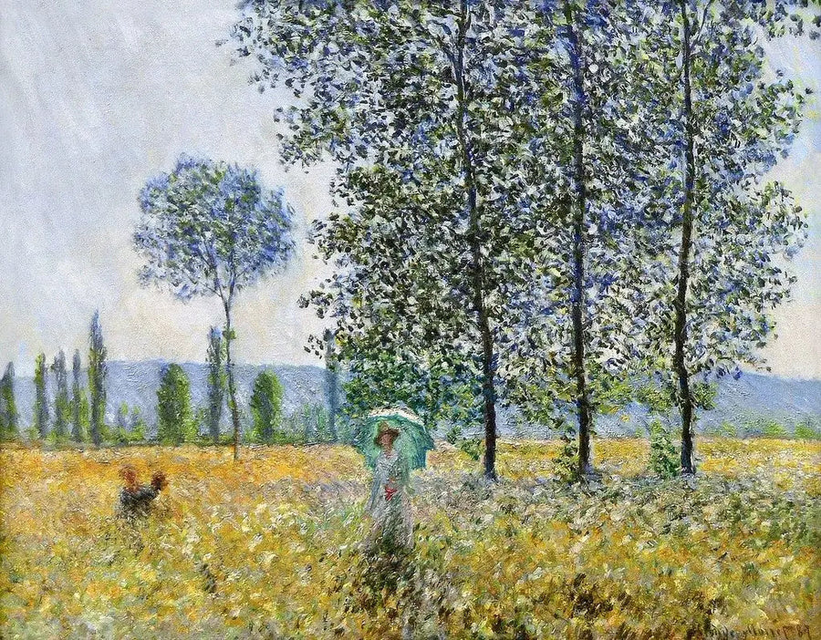 Pod topolami, efekt słońca - Claude Monet