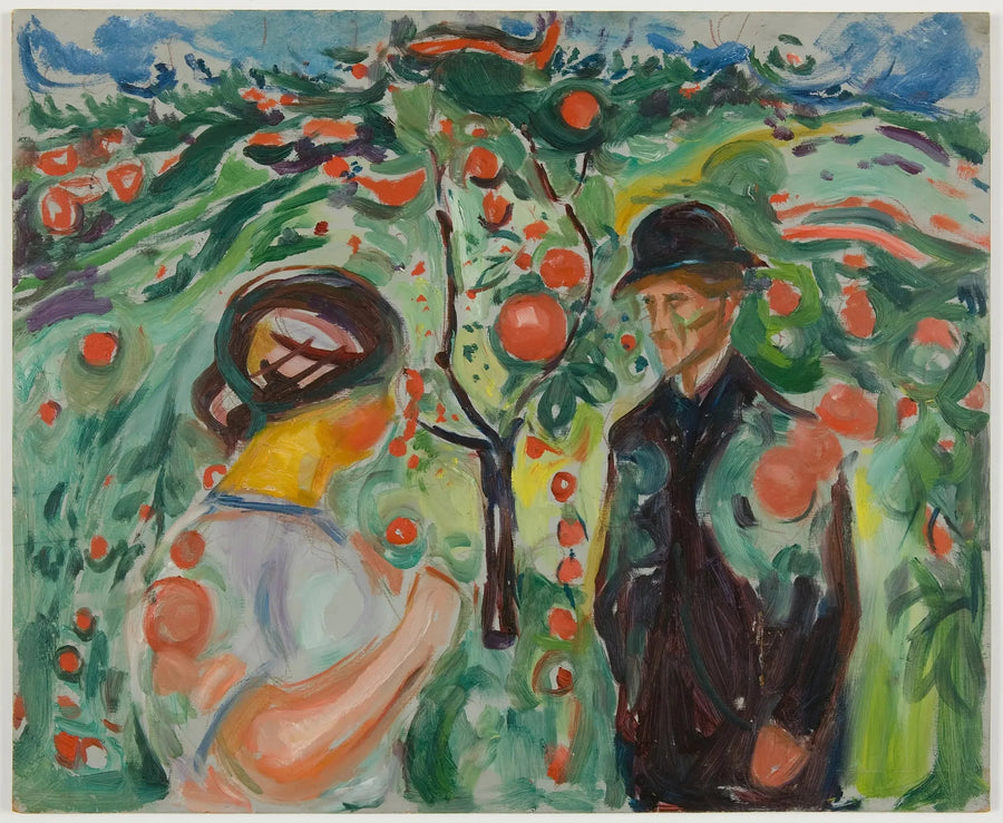 Pod czerwonymi jabłkami - Edvard Munch