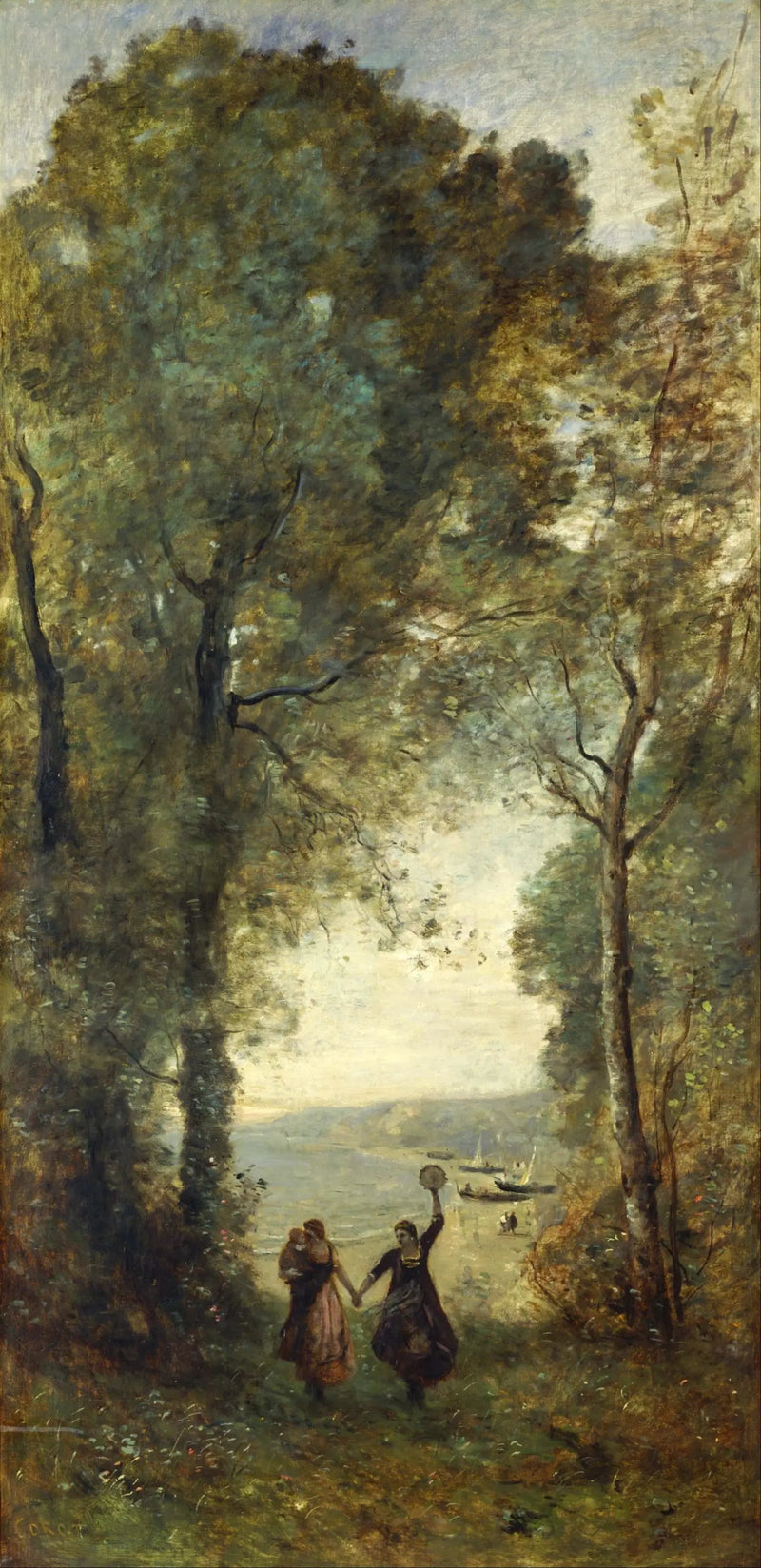 Pamiątka z plaży w Neapolu - Jean-Baptiste Camille Corot