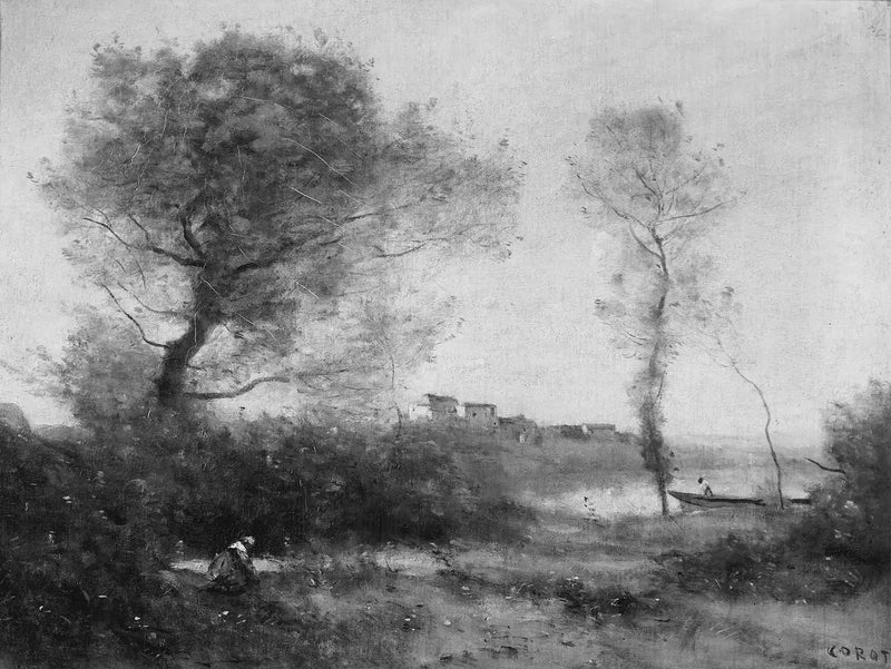 Pamiątka z brzegów Saône - Jean-Baptiste Camille Corot
