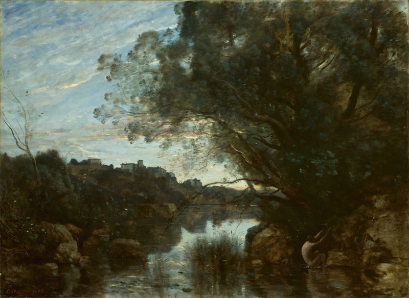 Pamiątka z okolic jeziora Nemi - Jean-Baptiste Camille Corot