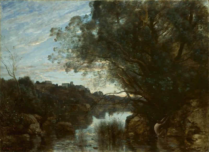 Pamiątka z okolic jeziora Nemi - Jean-Baptiste Camille Corot