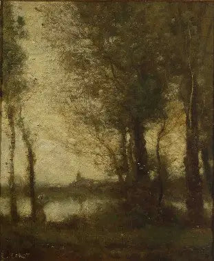 Pamiątka z bagien Fampoux. Świt - Jean-Baptiste Camille Corot