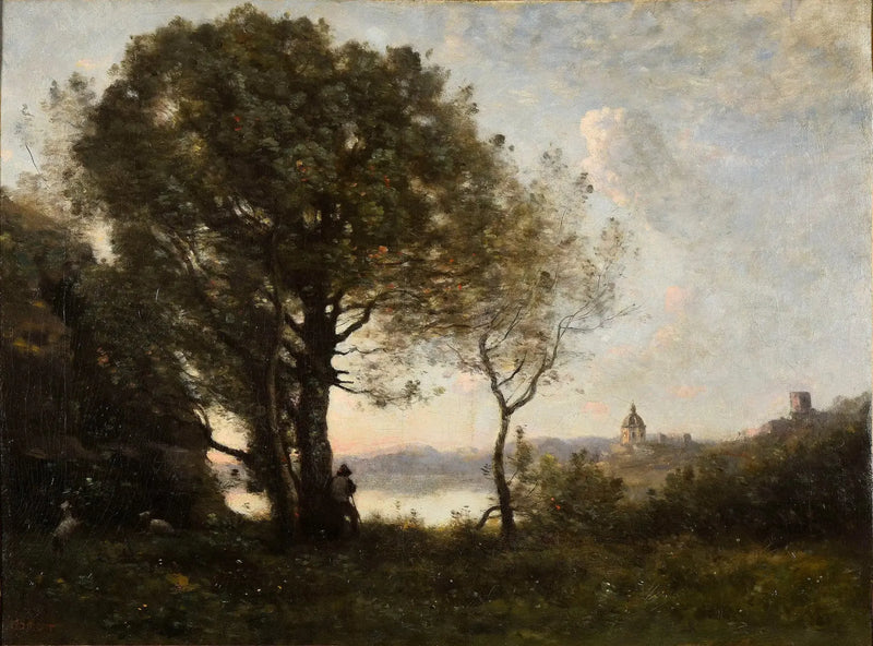 Pamiątka jeziora Albano - Jean-Baptiste Camille Corot