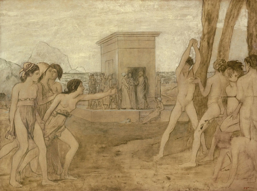 Młode spartianki wyzywają chłopców - Edgar Degas