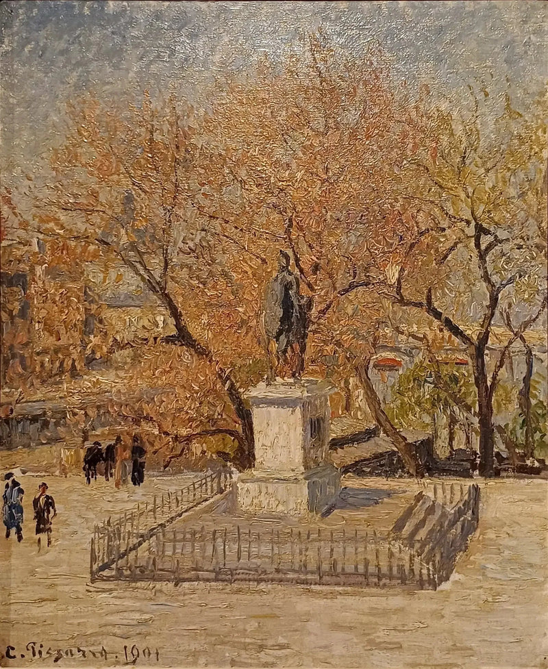 Pomnik Henryka IV, początek wiosny - Camille Pissarro