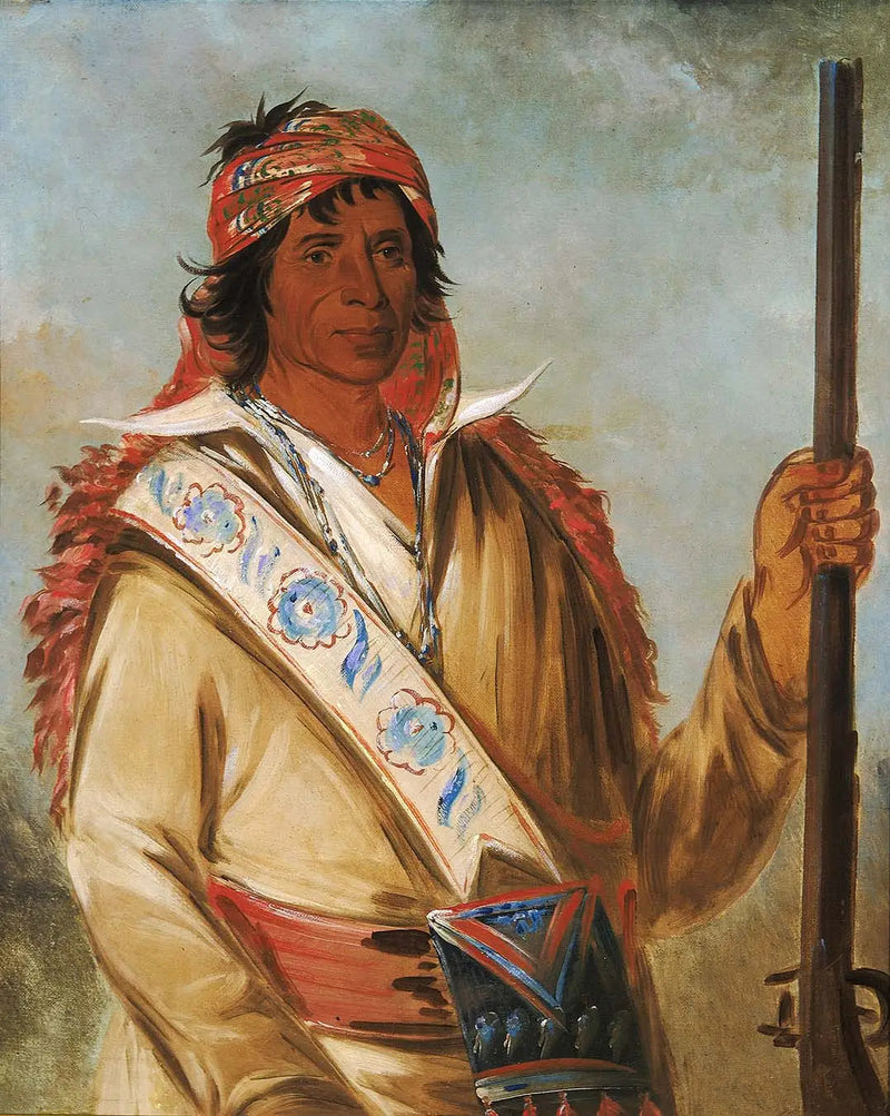 Steeh-tcha-kó-me-co, Wielki Król (zwany Ben Perryman), przywódca - George Catlin