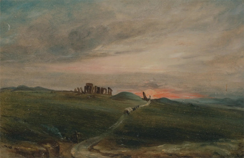 Stonehenge o zachodzie słońca - John Constable