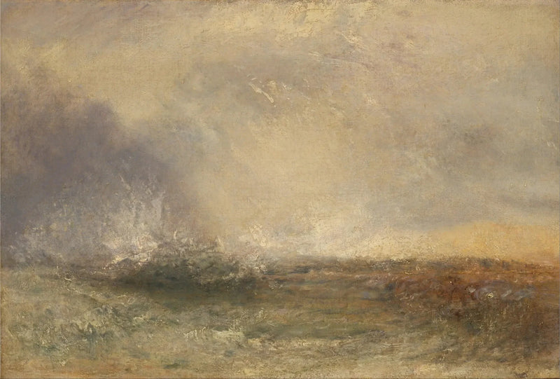 Burzliwe Morze Uderzające o Brzeg - J. M. W. Turner