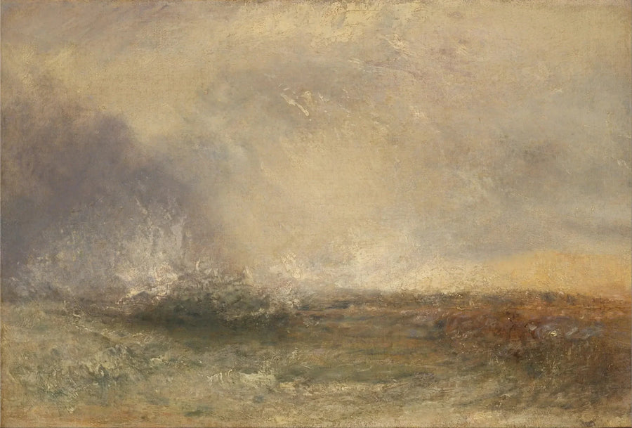Burzliwe Morze Uderzające o Brzeg - J. M. W. Turner