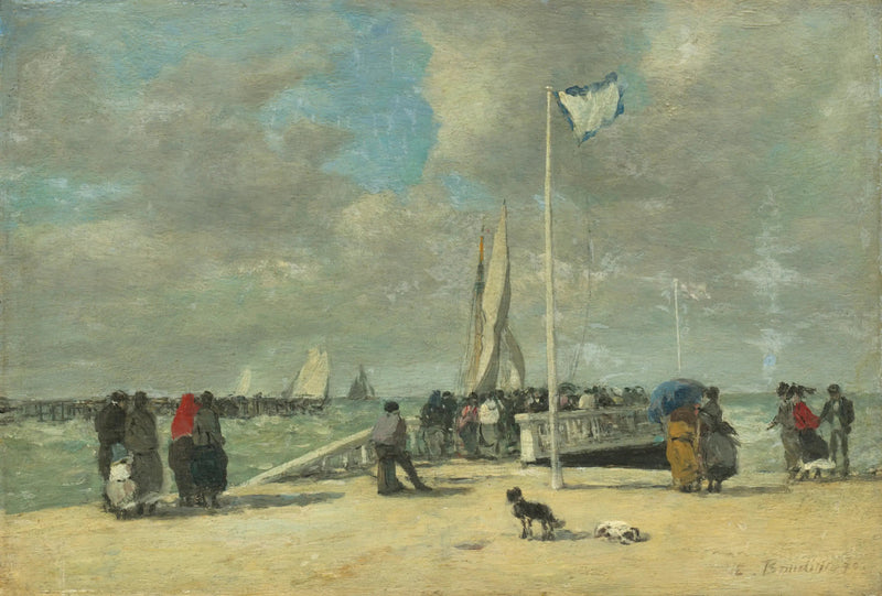 Na molo - Eugène Boudin