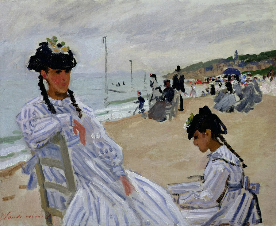 Na plaży w Trouville - Claude Monet