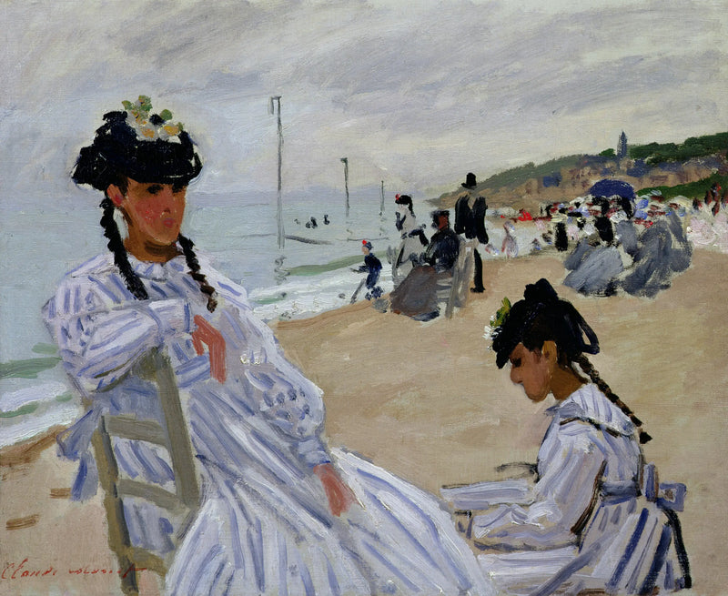 Na plaży w Trouville - Claude Monet