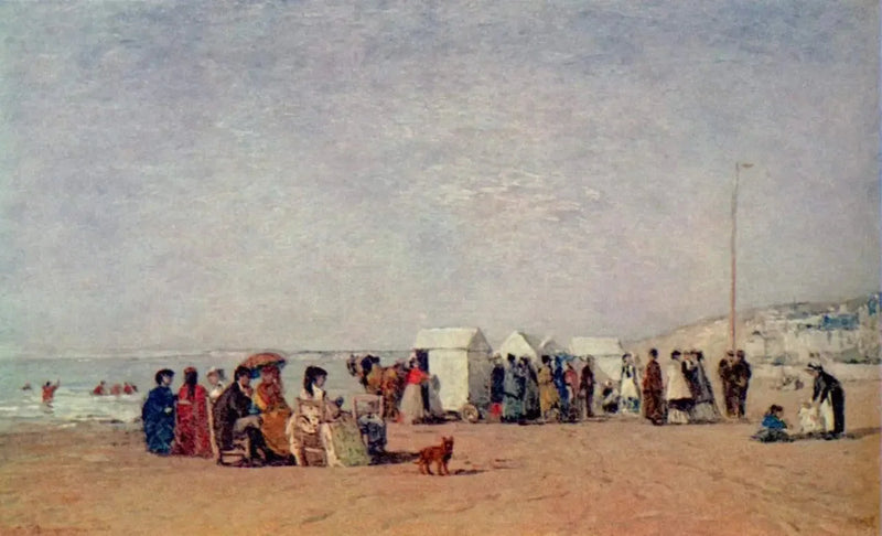 Na plaży w Trouville - Eugène Boudin