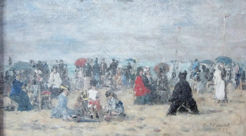 Na plaży w Trouville - Eugène Boudin