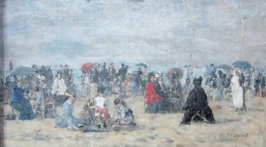 Na plaży w Trouville - Eugène Boudin