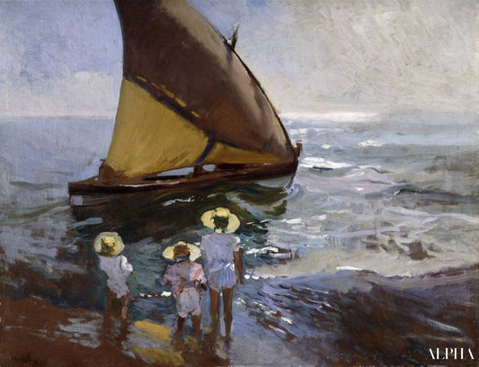 Sur la plage de Valence - Sorolla - Reproductions de tableaux et peintures haut de gamme