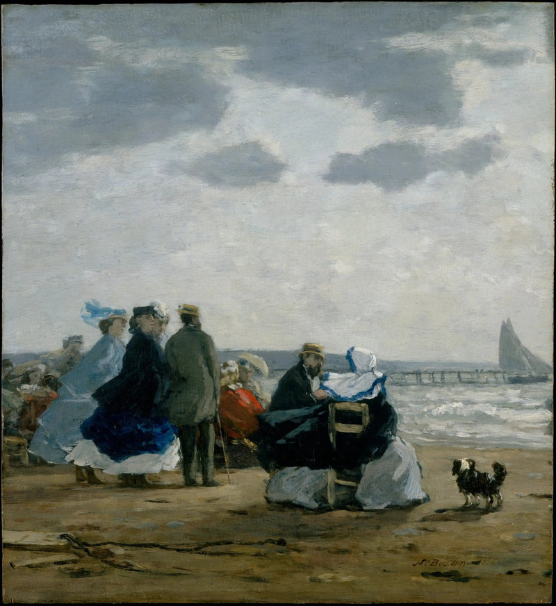 Na plaży, Dieppe - Eugène Boudin