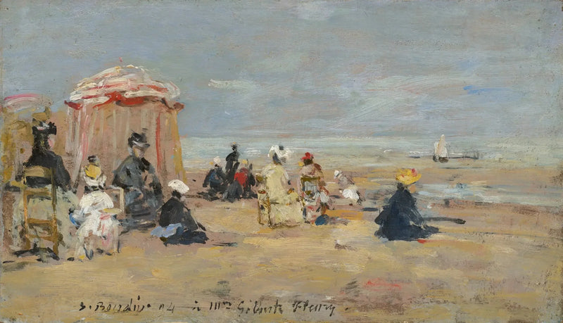 Na plaży - Eugène Boudin