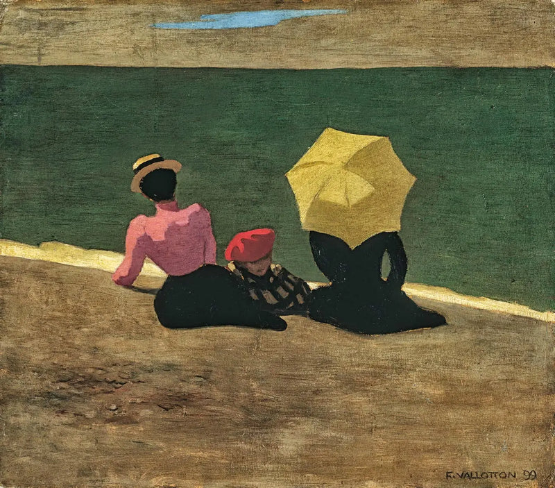 Na plaży - Félix Vallotton