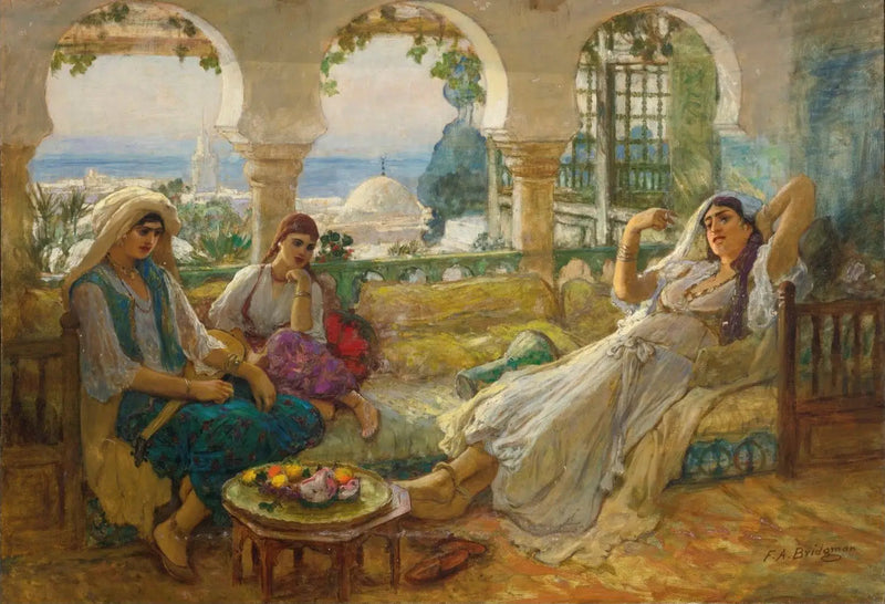 Na tarasie - Frederick Arthur Bridgman