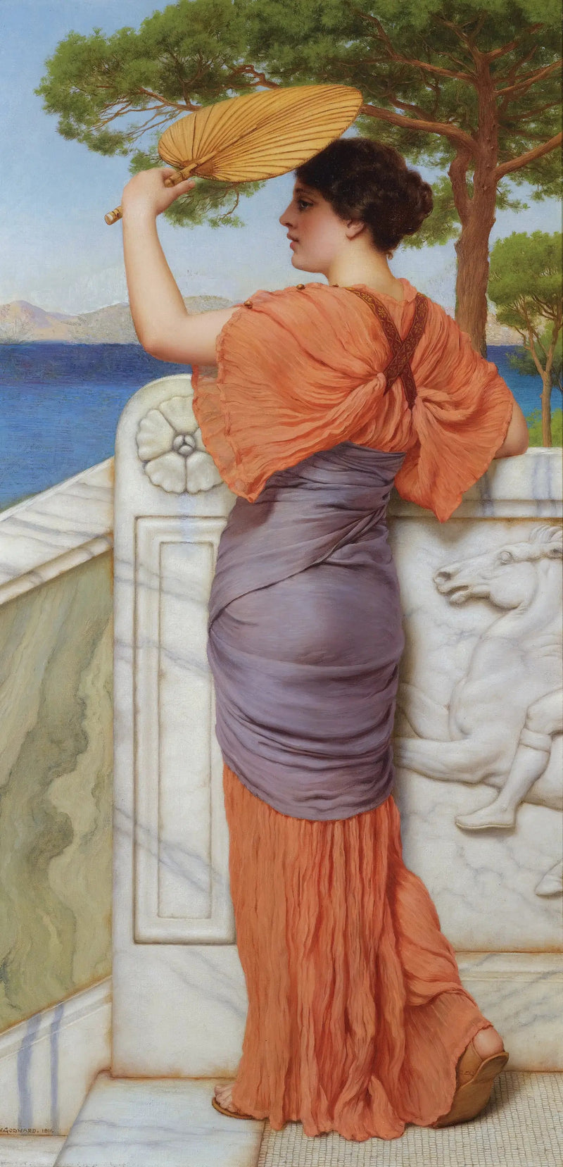 Na balkonie - John William Godward