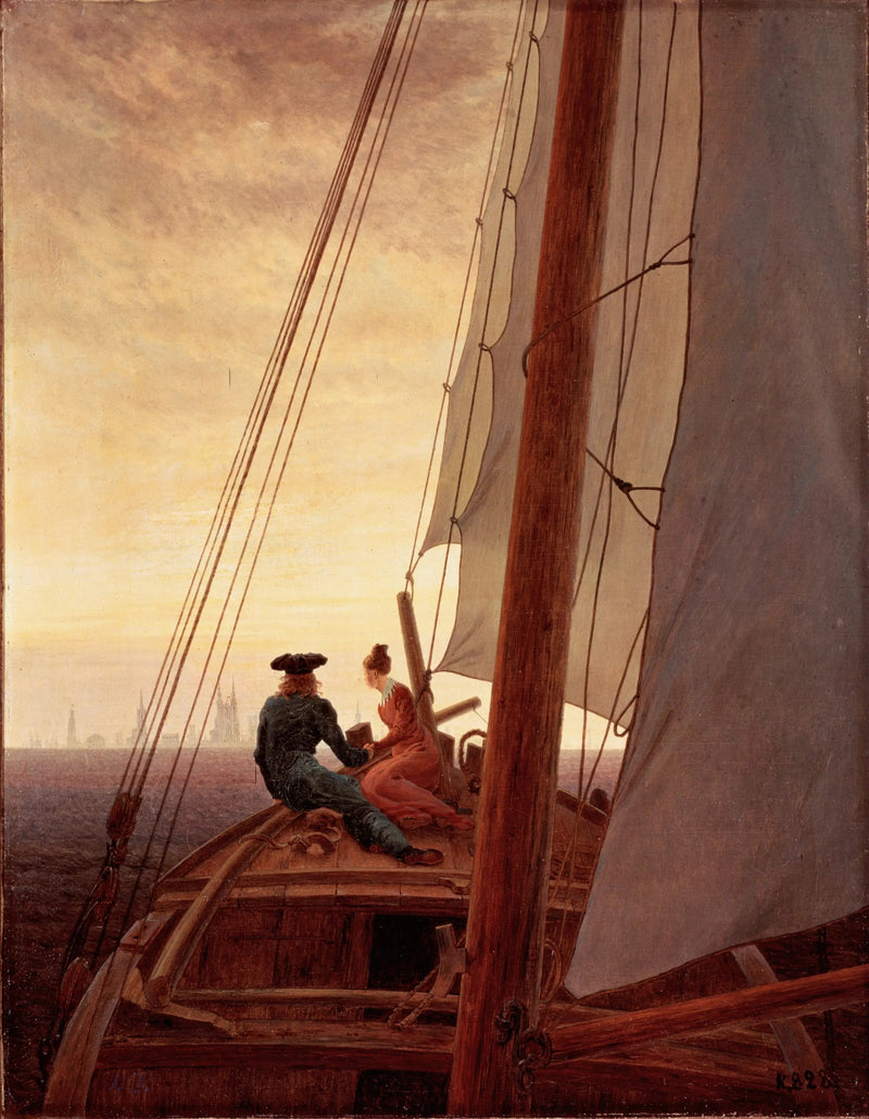 Na żaglowcu - Caspar David Friedrich
