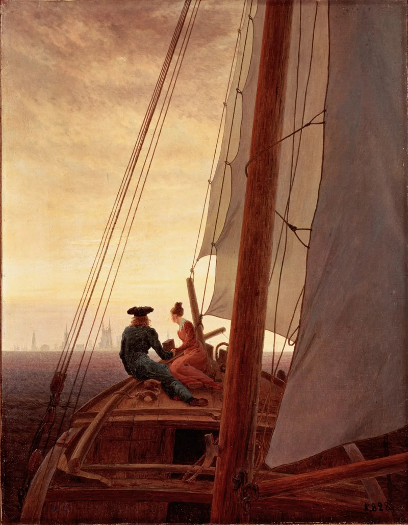 Na żaglowcu - Caspar David Friedrich