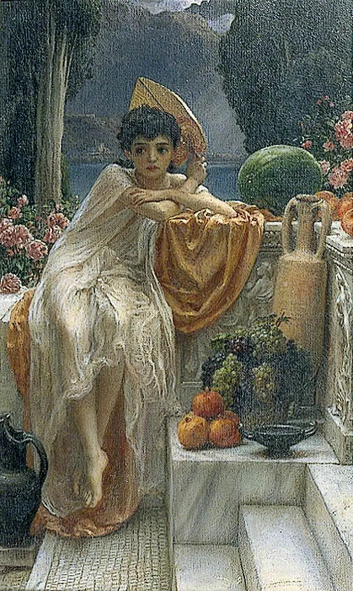 Na schodach świątyni - Edward Poynter