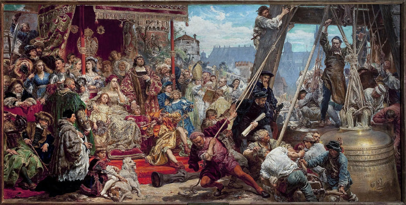 Zawieszenie dzwonu Sigismond - Jan Matejko