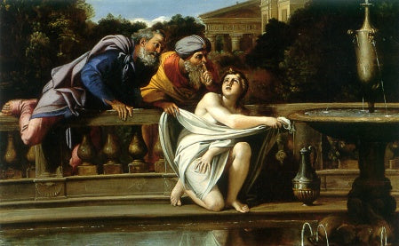 Suzanne et les vieillards - Domenichino image 1 copie peinte à la main à l’huile