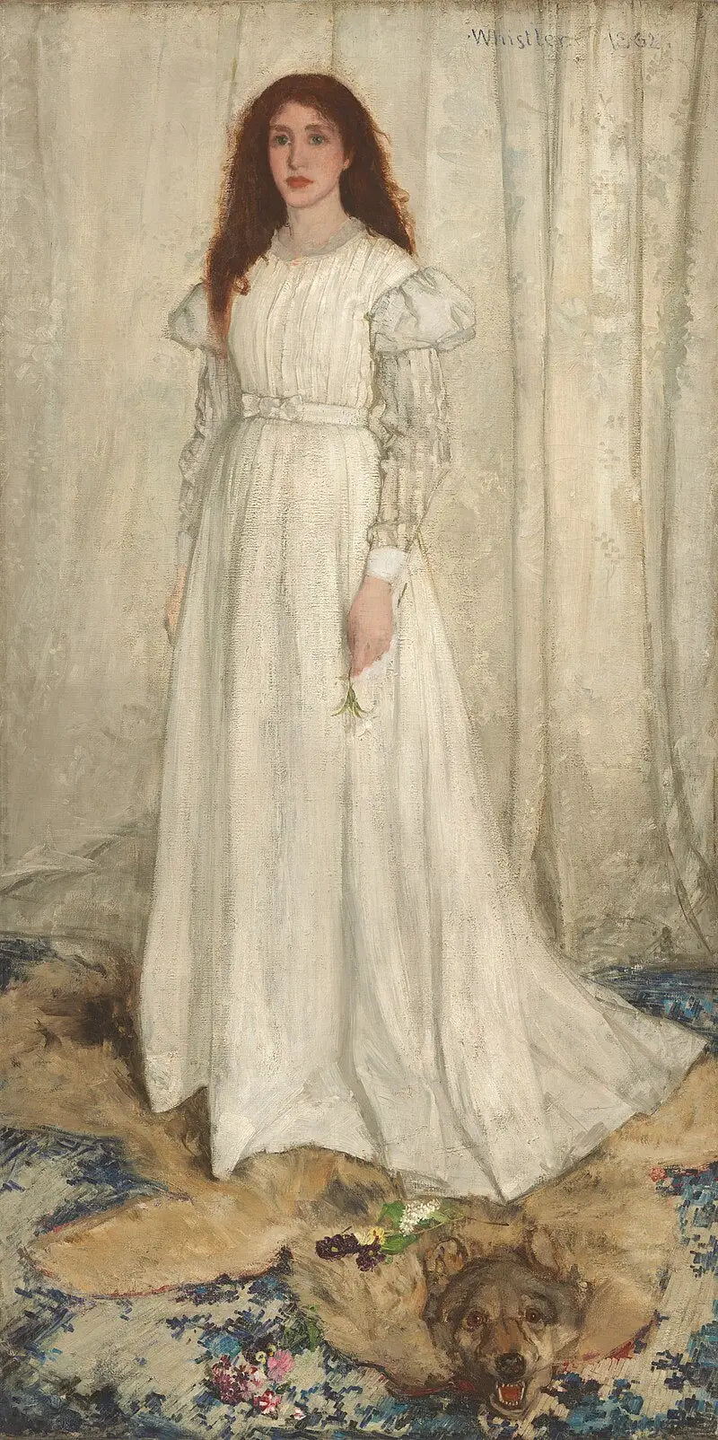 Symfonia w bieli nr 1: młoda dziewczyna w bieli - James Abbott McNeill Whistler