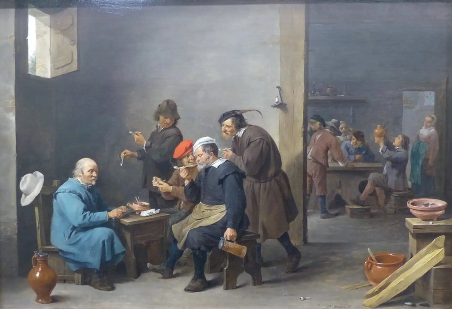 Tabagie - "Mężczyzna w białym kapeluszu" - David Teniers Młodszy