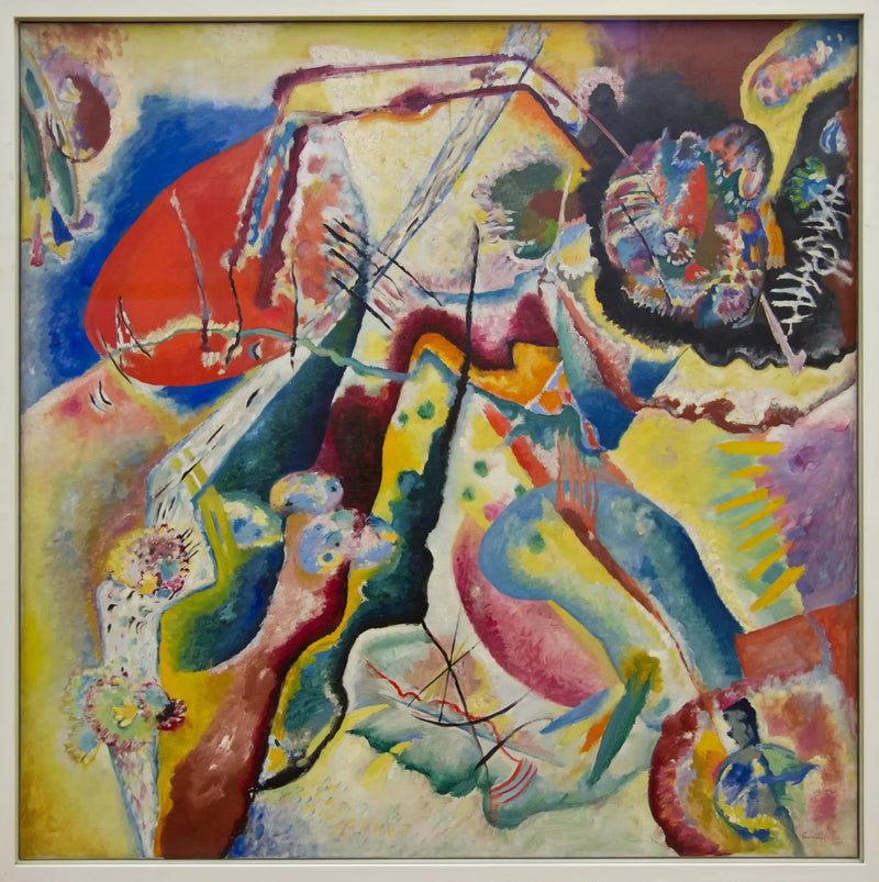 Obraz z czerwoną plamą - Wasilij Kandinsky