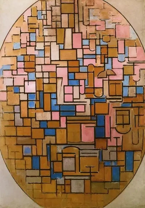 Obraz III: Kompozycja owalna - Piet Mondrian