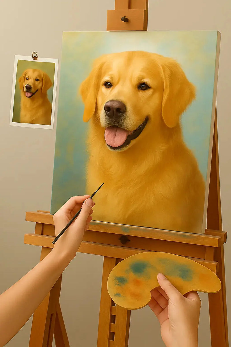 🎨 Spersonalizowany obraz psa – Unikalny obraz olejny