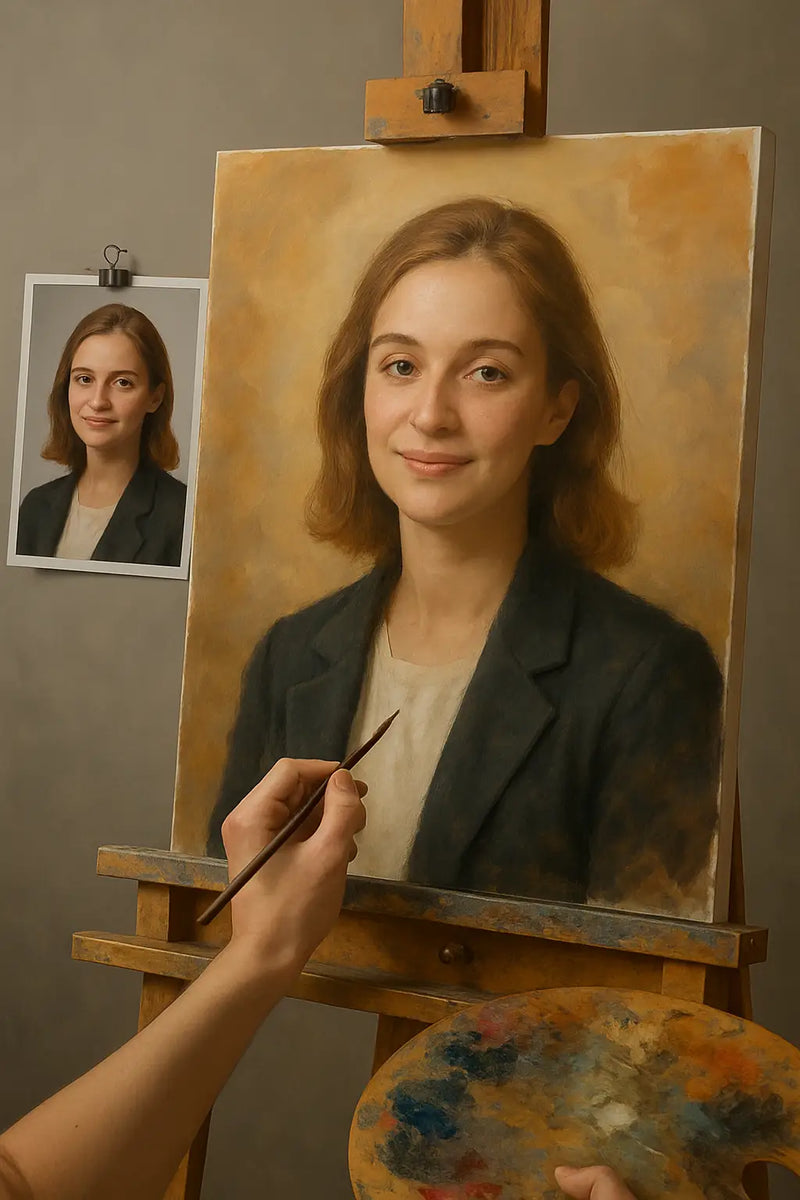 🎨 Spersonalizowany Portret Obraz 1 Osoby – Unikalny Obraz Olejny