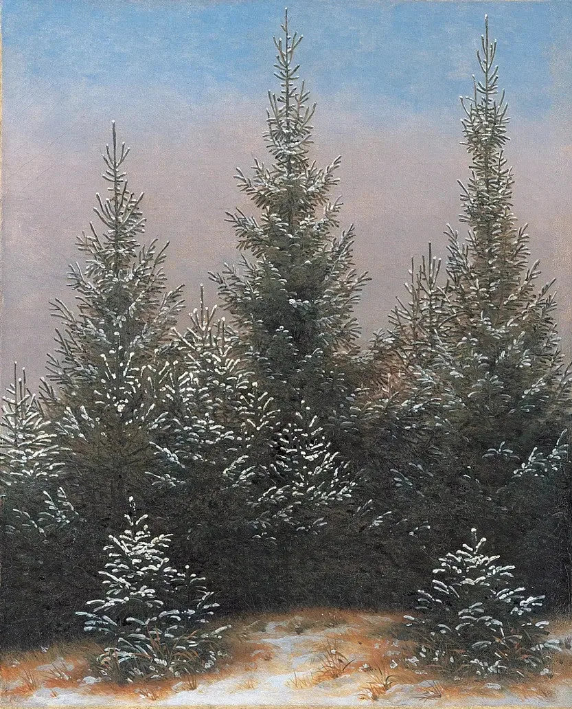 Zarośla przyprawowe w śniegu - Caspar David Friedrich