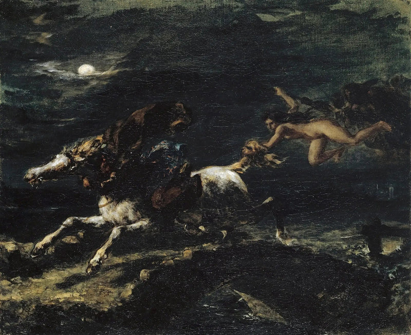 Tam O'Shanter ścigany przez czarownice - Eugène Delacroix