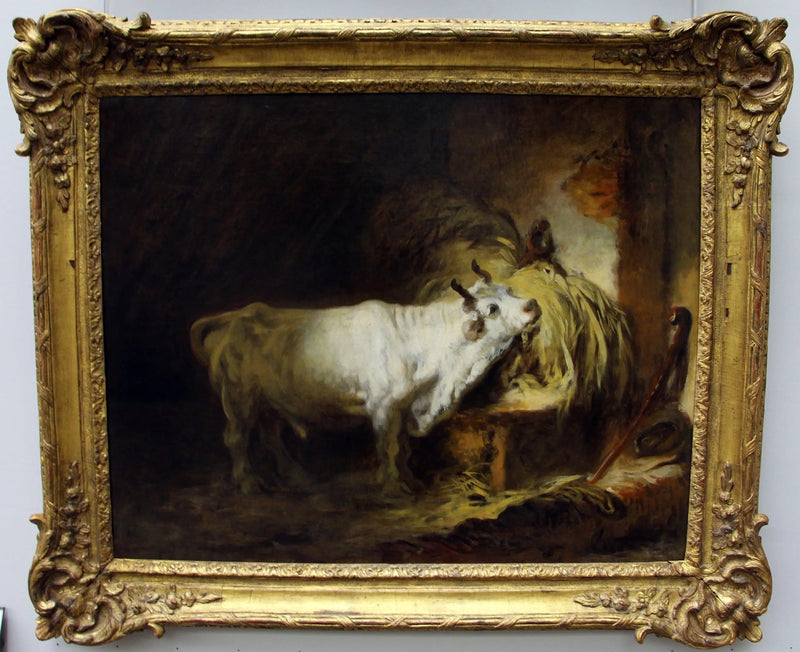 Biały byk w stajni - Jean-Honoré Fragonard