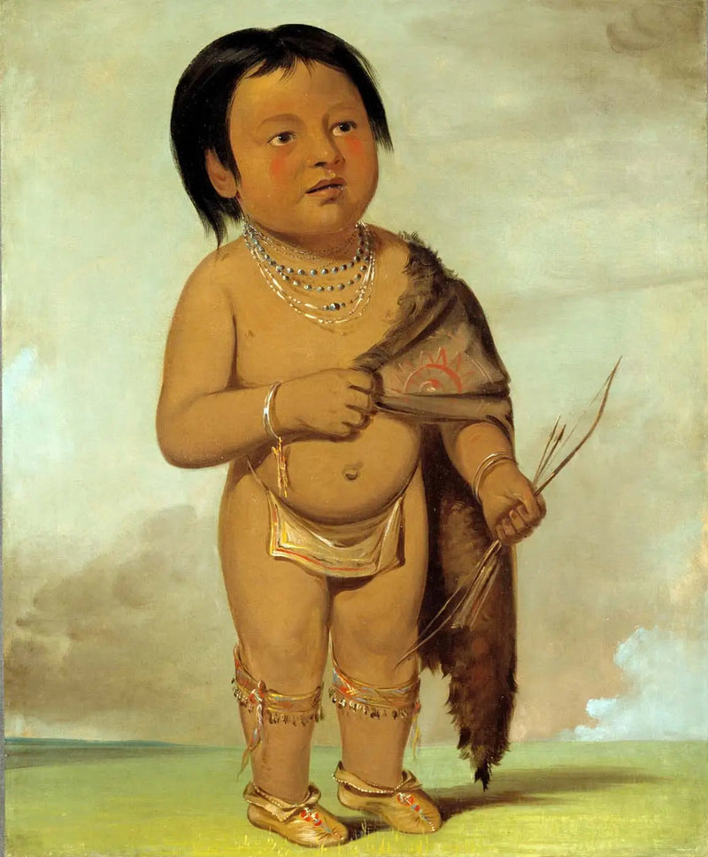 Tcha-aés-ka-ding, wnuk Buffalo Bull's Back Fat - George Catlin